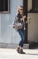 LILY COLLINS Leaves Earthbar in Los Angeles 1811