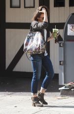 LILY COLLINS Leaves Earthbar in Los Angeles 1811