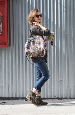 LILY COLLINS Leaves Earthbar in Los Angeles 1811