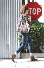 LILY COLLINS Leaves Earthbar in Los Angeles 1811