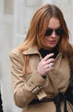 LINDSAY LOHAN Out and About in London 3010