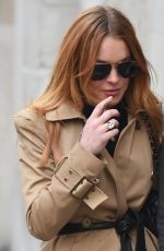LINDSAY LOHAN Out and About in London 3010