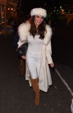 LIZZIE CUNDY Arrives at Winter Wonderland in London