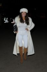 LIZZIE CUNDY Arrives at Winter Wonderland in London