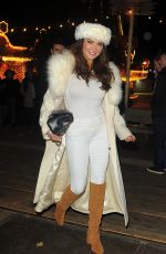 LIZZIE CUNDY Arrives at Winter Wonderland in London