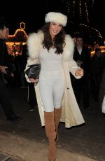 LIZZIE CUNDY Arrives at Winter Wonderland in London