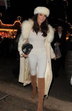 LIZZIE CUNDY Arrives at Winter Wonderland in London