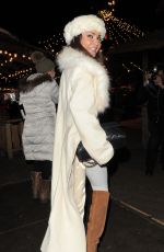 LIZZIE CUNDY Arrives at Winter Wonderland in London