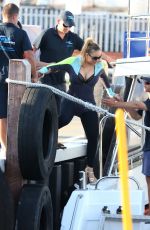 MARIAH CAREY in Wet Suit at a Boat Ride in Perth