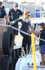 MARIAH CAREY in Wet Suit at a Boat Ride in Perth