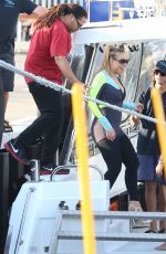 MARIAH CAREY in Wet Suit at a Boat Ride in Perth