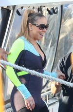 MARIAH CAREY in Wet Suit at a Boat Ride in Perth