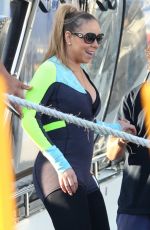 MARIAH CAREY in Wet Suit at a Boat Ride in Perth