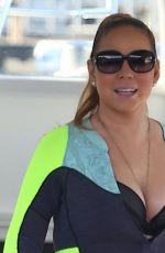 MARIAH CAREY in Wet Suit at a Boat Ride in Perth