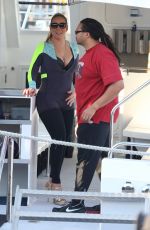 MARIAH CAREY in Wet Suit at a Boat Ride in Perth