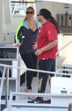 MARIAH CAREY in Wet Suit at a Boat Ride in Perth