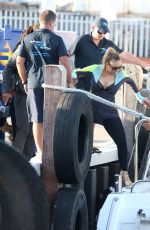 MARIAH CAREY in Wet Suit at a Boat Ride in Perth