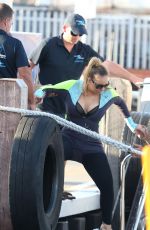 MARIAH CAREY in Wet Suit at a Boat Ride in Perth