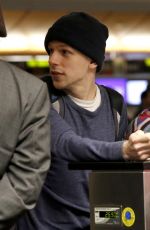 MIA WASIKOWSKA and Jesse Eisenberg Arrives at LAX Airport in Los Angeles