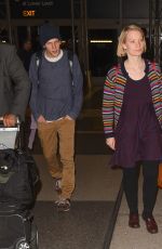 MIA WASIKOWSKA and Jesse Eisenberg Arrives at LAX Airport in Los Angeles
