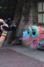 MILANA VAYNTRUB on the Set of Wrestling Isn