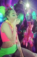 MILEY CYRUS Celebrates Her 22d Birthday at The Factory Nightclub in Hollywood