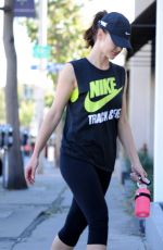MINKA KELLY in Leggings Heading to a Gym in Los Angeles 2611