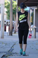 MINKA KELLY in Leggings Heading to a Gym in Los Angeles 2611