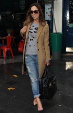 MYLEENE KLASS in Ripped Jeans Out in London 1811