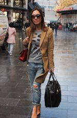MYLEENE KLASS in Ripped Jeans Out in London 1811