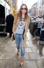MYLEENE KLASS in Ripped Jeans Out in London 1811