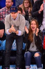 OLIVIA WILDE and Jason Sudeikis at New York Knicks - Game at Madison Square Garden