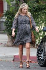 Pregnant ALI LARTER Out and About in Beverly Hills