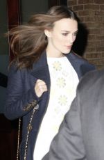 Pregnant KEIRA KNIGHTLEY Leaves a Downtown Hotel in New York