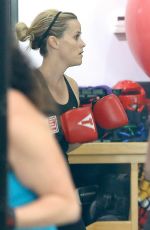 REESE WITHERSPOON at a Boxing Class in Brentwood
