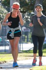 REESE WITHERSPOON Out Jogging with Friends in Los Angeles 2211