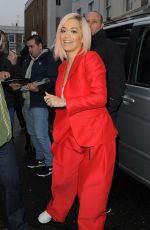 RITA ORA Arrives for Band Aid 30 Recording in London