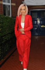 RITA ORA Arrives for Band Aid 30 Recording in London