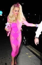 RITA ORA Leaves Death of a Geisha Party in London