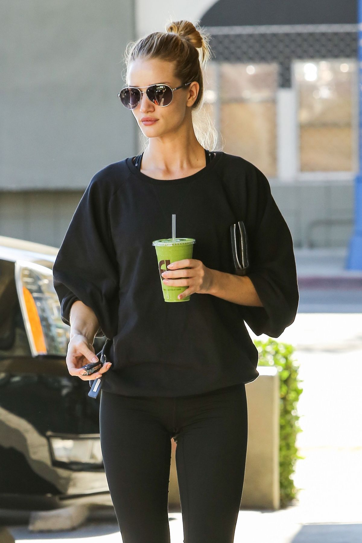 ROSIE HUNTINGTON-WHITELEY in Leggings Heading to a Gym in Beverly Hills ...