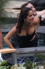 SALMA HAYEK on the Set of A Photoshoot in Los Angeles