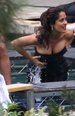 SALMA HAYEK on the Set of A Photoshoot in Los Angeles