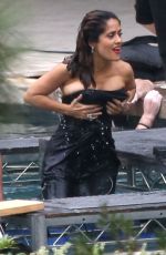 SALMA HAYEK on the Set of A Photoshoot in Los Angeles