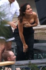 SALMA HAYEK on the Set of A Photoshoot in Los Angeles