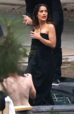 SALMA HAYEK on the Set of A Photoshoot in Los Angeles