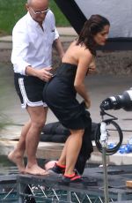 SALMA HAYEK on the Set of A Photoshoot in Los Angeles