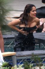SALMA HAYEK on the Set of A Photoshoot in Los Angeles