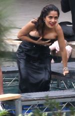SALMA HAYEK on the Set of A Photoshoot in Los Angeles