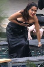 SALMA HAYEK on the Set of A Photoshoot in Los Angeles