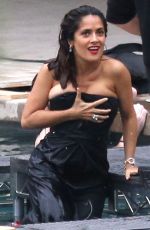 SALMA HAYEK on the Set of A Photoshoot in Los Angeles